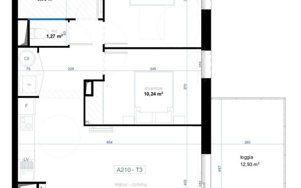 Appartement à vendre    3 pièces • 63,82 m2 Narbonne
