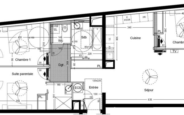 Appartement à vendre    4 pièces • 91,75 m2 Le Grau-du-Roi