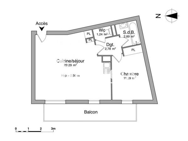 Location Appartement 2 pièces 47.5 m² - 3 CHEMIN DU BORD DE L'EAU Les Andelys 27700