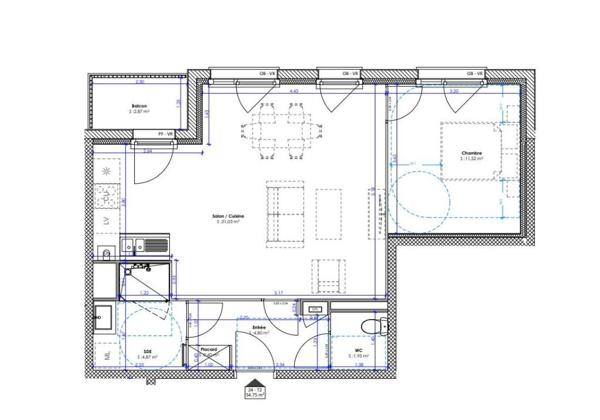 Rosendael secteur Maraichers, Appartement T2 + balcon + parking à vendre 