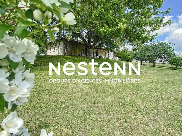 A vendre Maison plain pieds 110 m2 à Nérac 4 pièces, 3 chambres avec parc de 5000m²