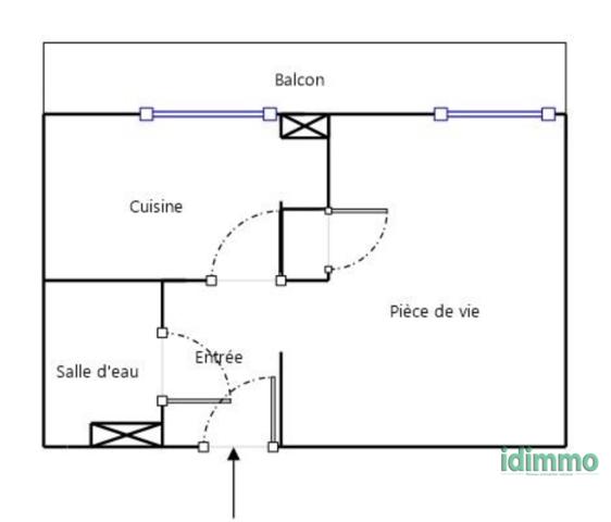 Grand studio avec balcon 31,34m2 Lyon (69008)