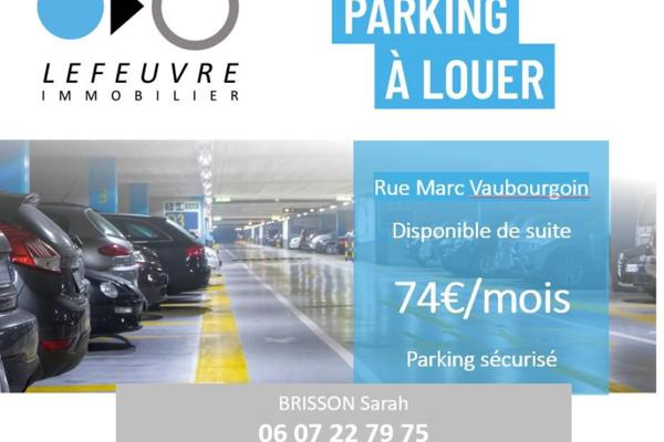 Louer stationnement de 12 m²