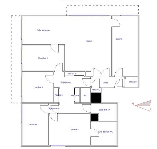 Appartement 6 pièces - 127 m² Exclusivité efficity