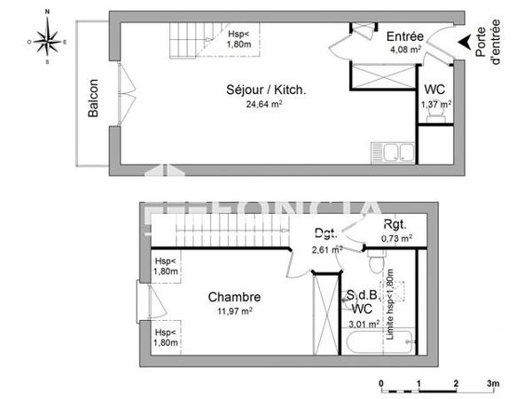 Location Appartement 2 pièces 48.41 m² - 4 RUE JULES LOUAIL Orgeres 35230