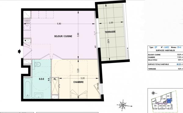 Le Cannet  Résidence neuve- 2P Appartement  Frais de notaire réduits !