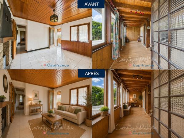 Ensemble immobilier de caractère : maison en pierre + grange