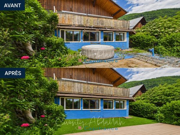 Ensemble immobilier de caractère : maison en pierre + grange