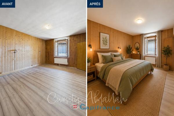 Ensemble immobilier de caractère : maison en pierre + grange