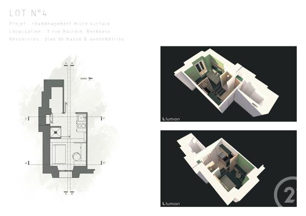 Appartement Studette à vendre  1 pièce - 11,04 m 2   BORDEAUX  - 33