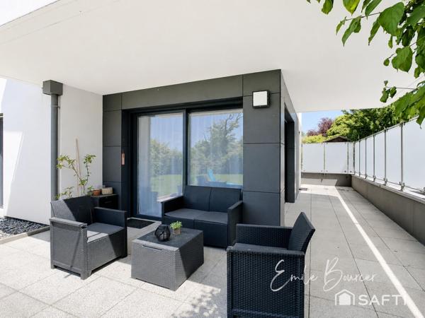 3 pièces, jardin privatif, terrasse, garage et cave