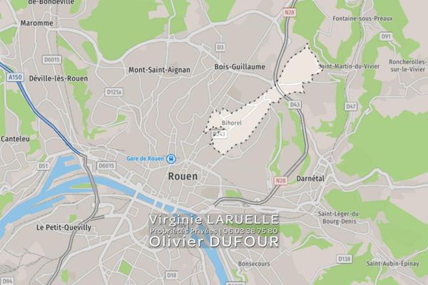 Bihorel superbe terrain plat à bâtir