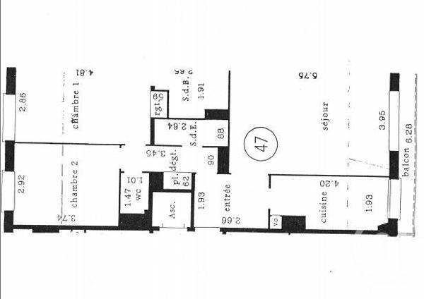 Appartement F3 à vendre  3 pièces - 72,30 m2 BOULOGNE BILLANCOURT - 92