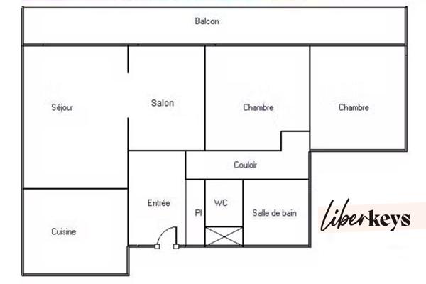 Spacieux appartement 3 pièces avec balcon et parking privatif