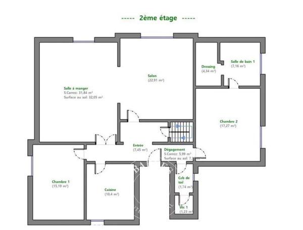 Le Chesnay, Duplex 5 Chambres -  172 m² à vendre