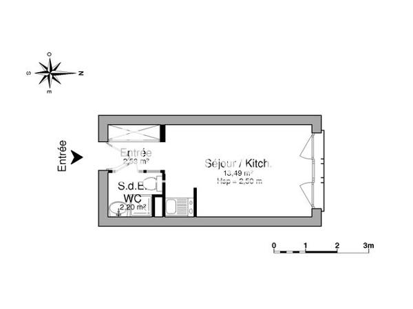Location Studio 18.22 m² - 7 RUE ADRIEN RICARD Grenoble 38000
