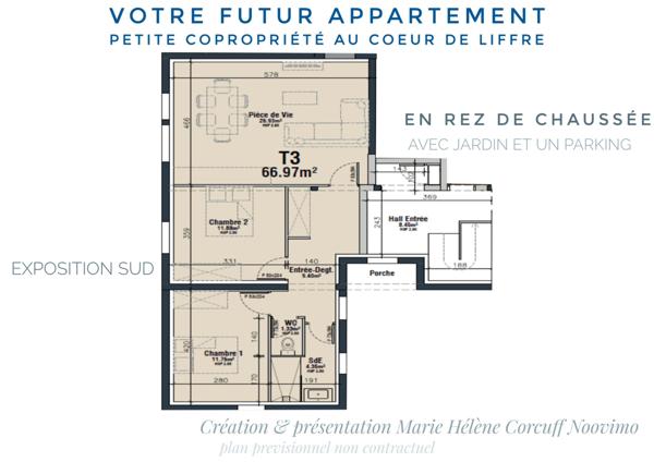 T3 rénové – 67 m² – Hyper centre de Liffré – Pré-commercialisation