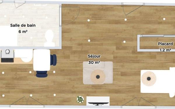 Appartement à vendre    1 pièce • 27,34 m2 Lodève