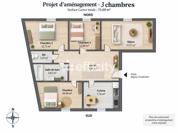Appartement
         4 pièces
        - 76 m² 210 000 € *