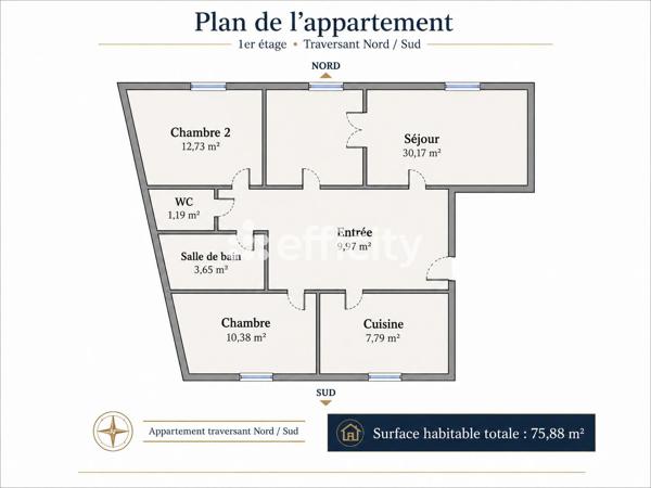 Appartement
         4 pièces
        - 76 m² 210 000 € *