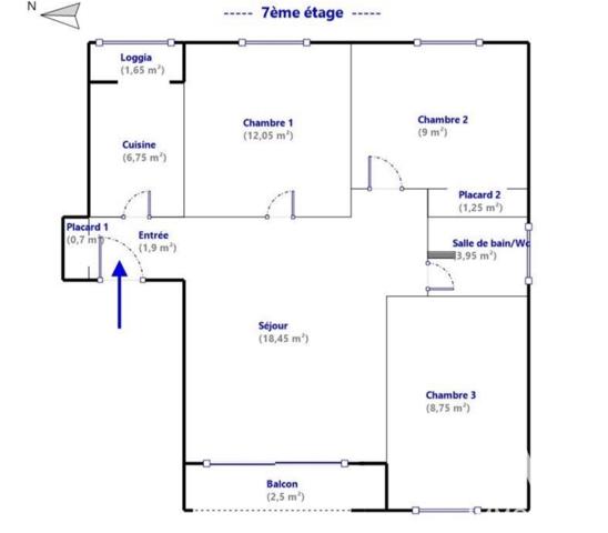 Appartement à vendre 4 pièces 62,8 m² Créteil