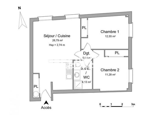 Location Appartement 3 pièces 55.65 m² - BAT B Avignon 84000