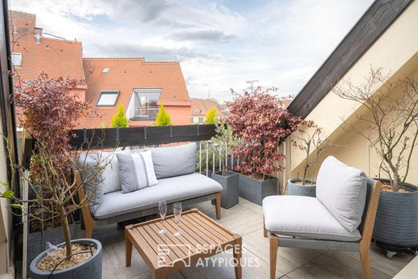 Appartement en derniers étages avec terrasse au coeur de la Krutenau