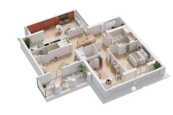 Appartement à vendre 4 pièces 73,46 m² Le Plessis-Robinson