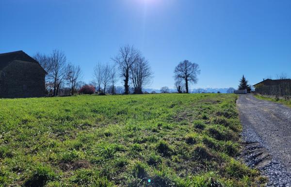 Morlaàs (64160) Ouillon Terrain 2 866 m2 - Vue Pyrénées