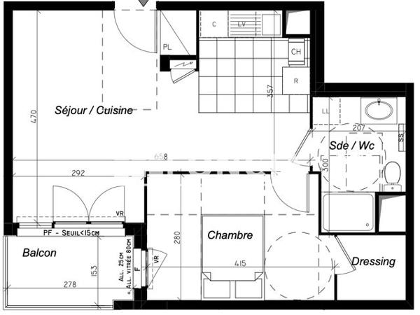 Location Appartement 2 pièces 44.8 m² - 19 QUAI JACQUES PREVERT Meaux 77100