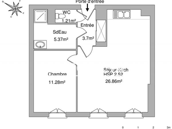 Location Appartement 2 pièces 49.11 m² - CHATEAU DE LA MOTTE Orleans 45000