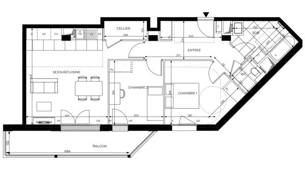 Appartement à vendre 3 pièces 70 m² Clichy