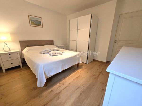 Et si votre prochain appartement vous offrait à la fois le confort du récent et le plaisir d’un extérieur privatif ?
À Vezin-le-Coquet, découvrez cet agréable appartement T3 de 63,12 m², construit en 2013, situé en rez-de-jardin d’une résidence récente et parfaitement entretenue. Aucun travaux à prévoir : il ne vous reste plus qu’à poser vos valises et profiter !
Dès l’entrée, avec son placard de rangement, vous accédez à une pièce de vie conviviale, prolongée par une cuisine aménagée et équipée ouverte sur le séjour/salon. Un espace agréable et fonctionnel, pensé pour profiter pleinement du quotidien.
L’espace nuit se compose de deux chambres, dont une avec placard, ainsi que d’une salle d’eau équipée et d’un WC indépendant. L’appartement répond également aux normes PMR, offrant une accessibilité appréciable au quotidien.
Mais l’un de ses véritables atouts se trouve à l’extérieur : installé sur l’arrière de la résidence, à l’écart de la circulation, l’appartement bénéficie d’une exposition sud et s’ouvre sur une terrasse d’environ 10 m², prolongée par un jardinet clos et privatif de près de 60 m². Un espace rare et agréable pour déjeuner dehors, profiter du soleil ou simplement prendre l’air en toute tranquillité.
Côté stationnement, vous disposerez d’un grand garage fermé de 21 m² environ en sous-sol sécurisé, équipé en électricité, avec notamment des prises permettant la recharge d’un véhicule électrique. Un équipement particulièrement pratique pour le quotidien. Une place de parking extérieure privative complète l’ensemble.
📍 Vezin-le-Coquet – aux portes de Rennes
Vous profitez ici d’un environnement résidentiel agréable tout en restant à proximité immédiate de Rennes. Commerces, services et commodités sont accessibles facilement, tandis que les transports en commun permettent de rejoindre Rennes et ses différents quartiers sans nécessairement prendre la voiture.
Un appartement récent, sans travaux, avec deux chambres, un véritable extérieur au calme et un grand garage : un bien complet et particulièrement agréable à vivre.
📞 Vous souhaitez en savoir davantage ? Contactez-moi pour échanger sur le bien et organiser une visite.