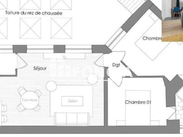 À vendre Appartement 3 pièces 66.28 m² - Lille 59800