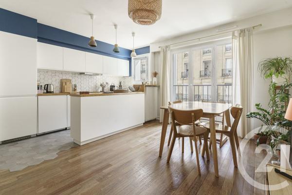 Appartement à vendre  3 pièces - 58 m 2   PARIS  - 75019