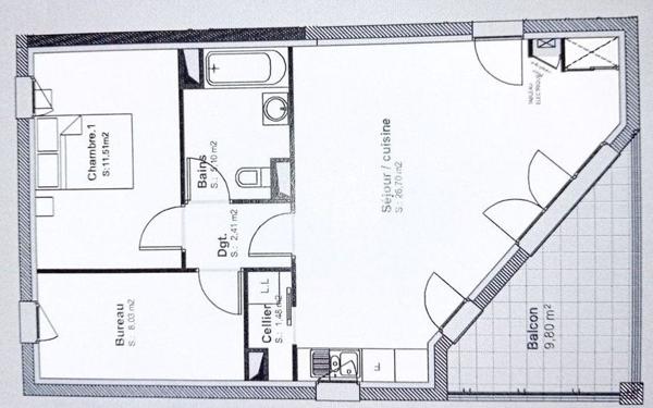 Appartement à vendre    3 pièces • 56 m2 Blagnac