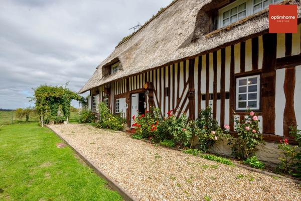 Magnifique Chaumière normande de charme avec 6 chambres sur 180 m2 à quelques km de Pont-l’Évêque