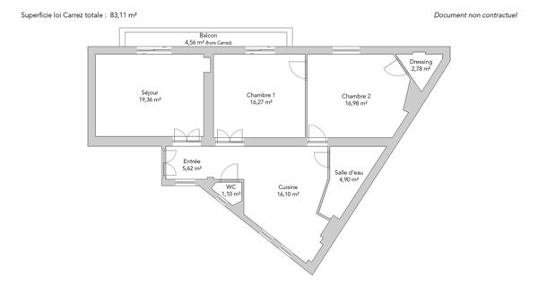 Appartement Paris 18e - RUE CAULAINCOURT