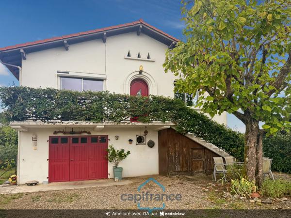 Dpt Gers (32), à vendre BARCELONNE DU GERS belle maison T5 de 105 m² habitables sur 2 niveaux + garage sur 617 m² de terrain, au bout d'une impasse, au calme