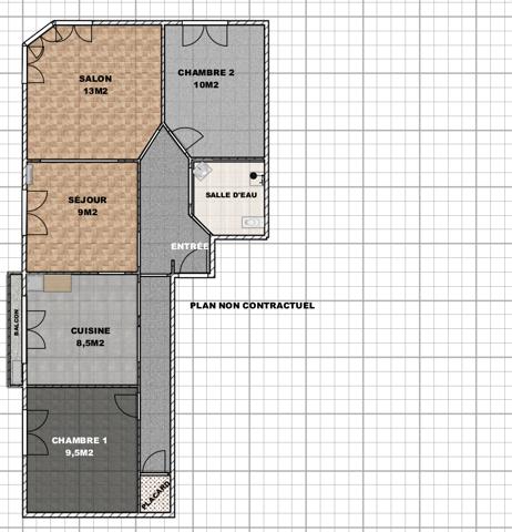 Appartement 3 pièces - 64 m² Exclusivité efficity