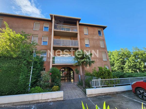 Appartement Toulouse T2 49 m2 avec parking et cave, vue degagee bois, quartier La Terrasse