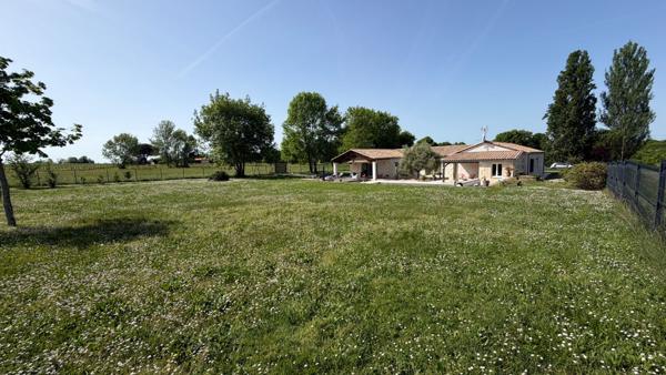 Maison contemporaine de plain pied avec piscine