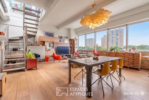 Appartement type loft avec rooftop