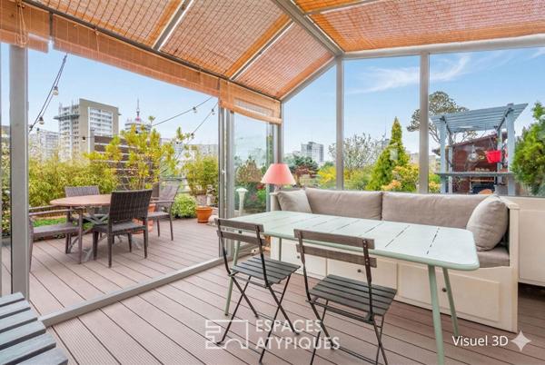 Appartement type loft avec rooftop