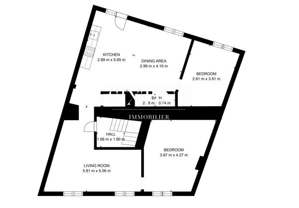 Appartement T3 en location avec balcon au 2ème étage