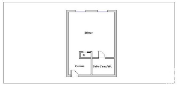 Appartement 1 pièce de 24 m² à Paris (75007)