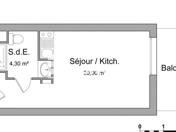 Location Studio meublé 24.3 m² - 6 RUE DES FRERES EBERT Strasbourg 67100