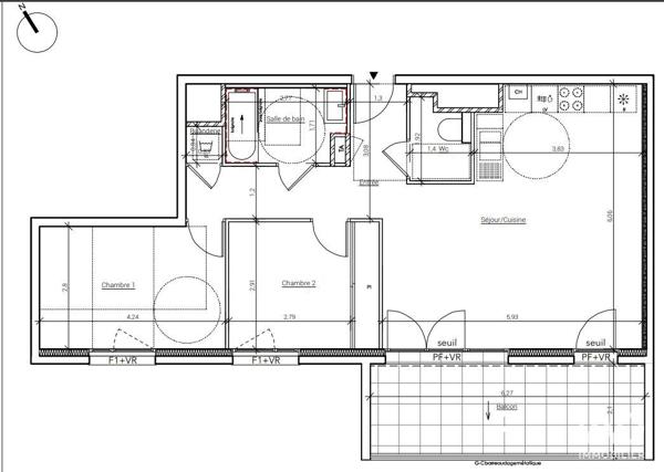 Appartement à vendre 3 pièces 68 m² Crolles