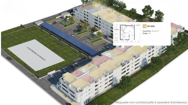 Élégant T3 de 65,50 m² avec loggia. Prestations de qualité dans un environnement résidentiel prisé et paisible à Béziers