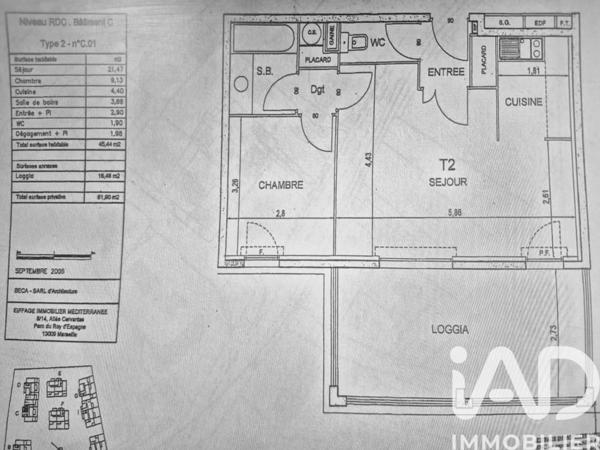 Appartement à vendre 2 pièces 45 m² La Ciotat